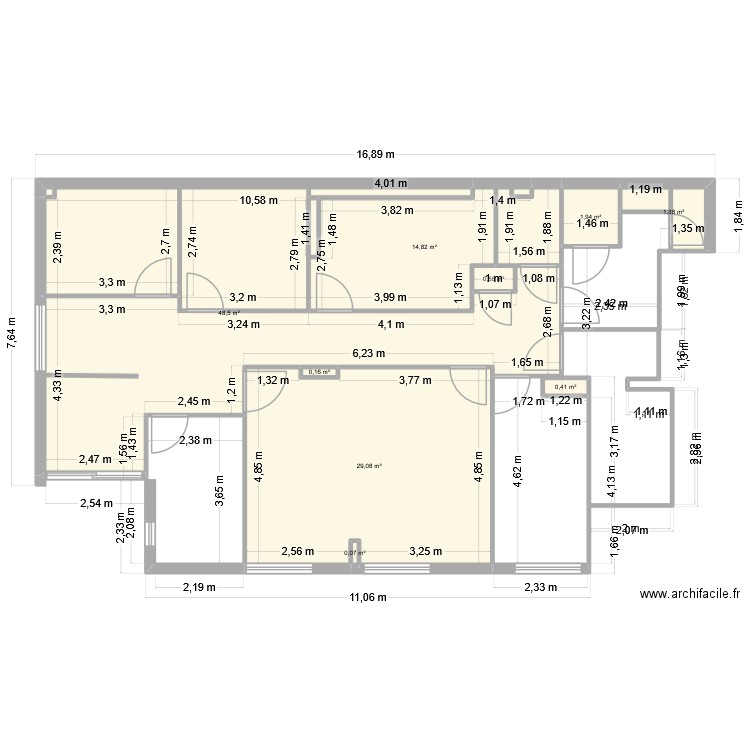 France Handicap Perpignan. Plan de 9 pièces et 97 m2