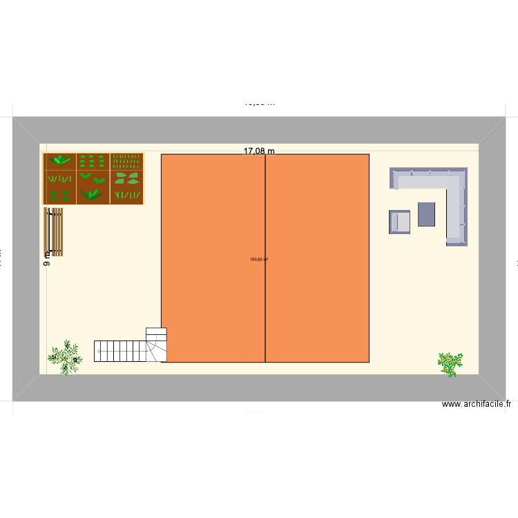 livron vc. Plan de 1 pièce et 154 m2