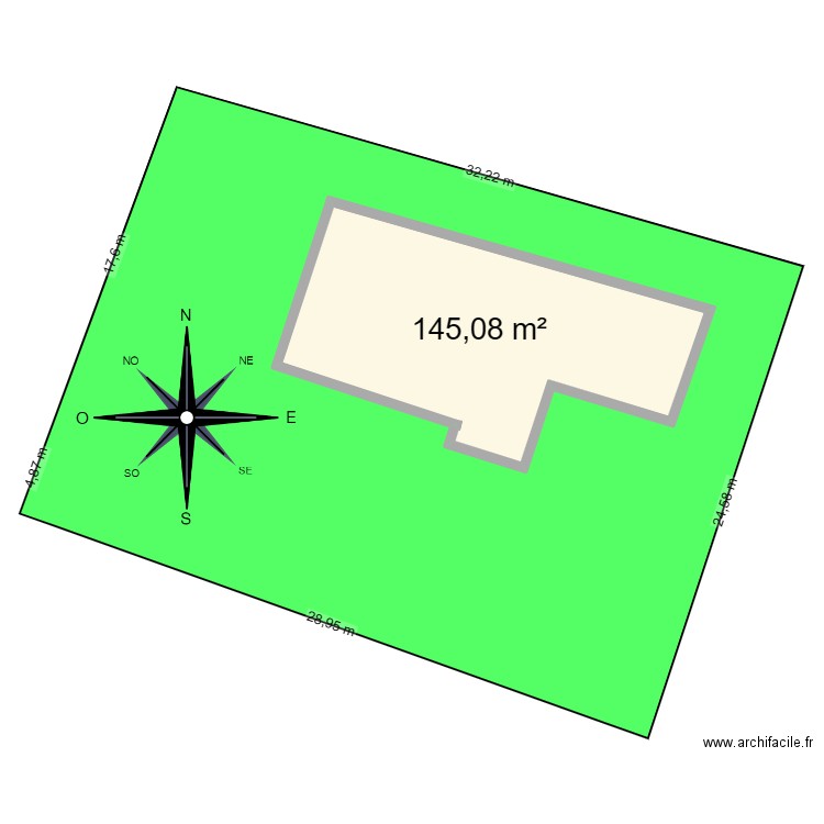 Maison RACHES. Plan de 1 pièce et 145 m2