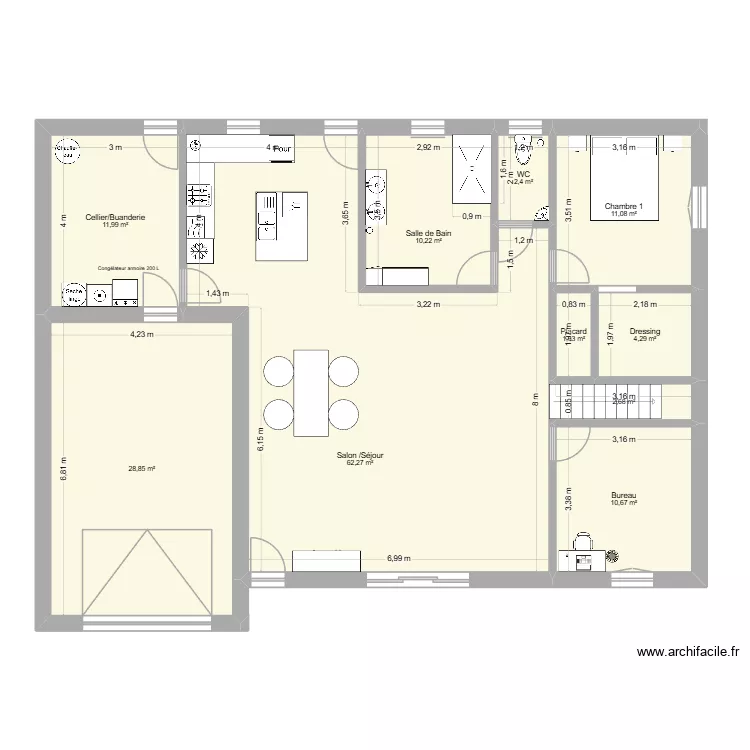 maison 1 Gwen. Plan de 