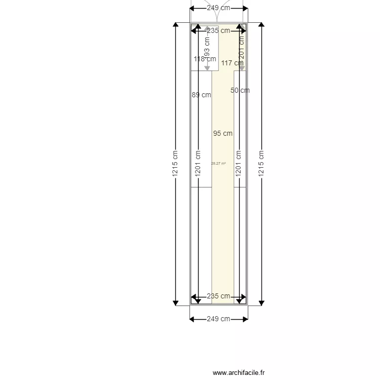 CONTENAIR MIMI. Plan de 1  et 28 m²