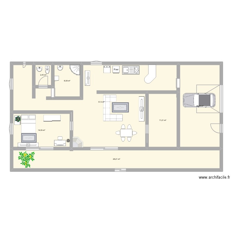 maison a moi. Plan de 7 pièces et 144 m2