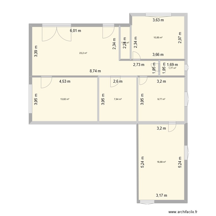 9 stade villa aiguillon essai 4. Plan de 8 pièces et 86 m2