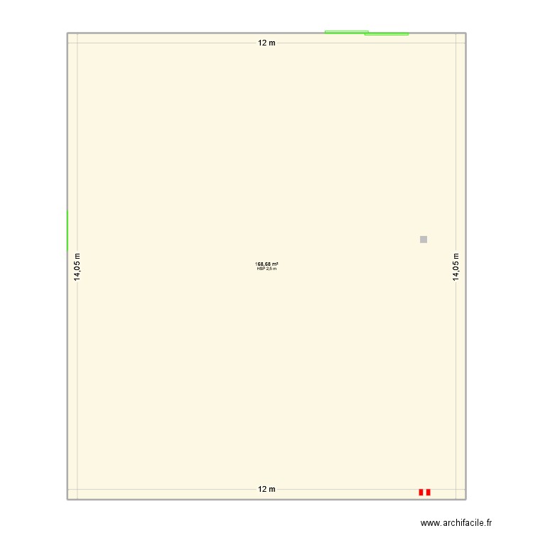 mag. Plan de 1 pièce et 169 m2