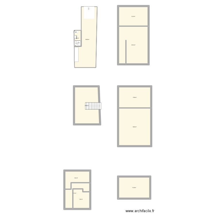 Mtbz. Plan de 11 pièces et 191 m2