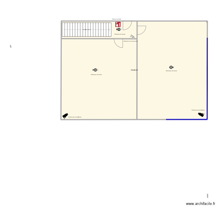 arnaud étage. Plan de 1 pièce et 131 m2