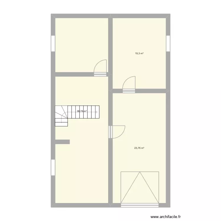sous sol. Plan de 3 Pièces et 78 m² sous sol. Plan de 3 Pièces et 78 m²