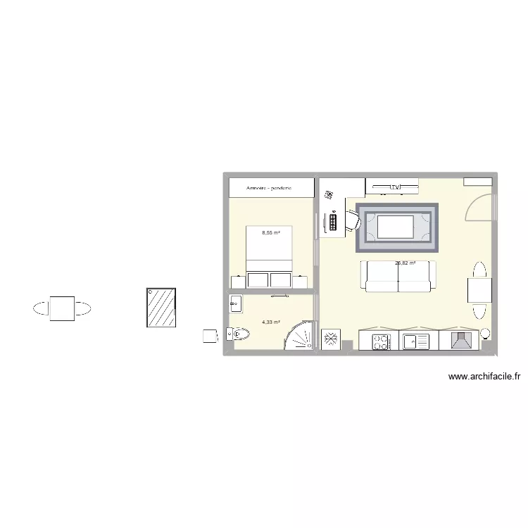 lucas. Plan de 3  et 40 m²
