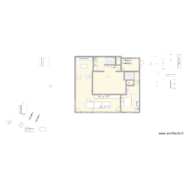 grand campement avec changement 2. Plan de 5 pièces et 125 m2