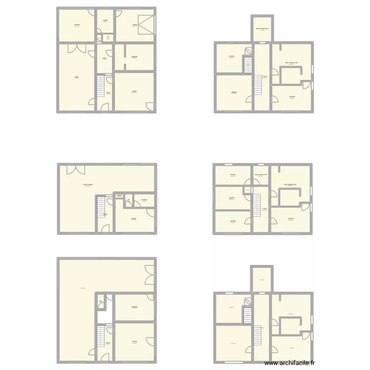Rez-de-chauss&eacute;e actuel. Plan de 43  et 681 m²
