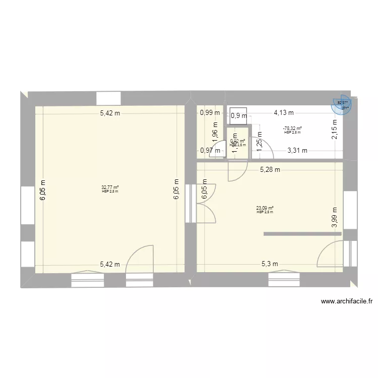 plan01. Plan de 4  et 64 m²