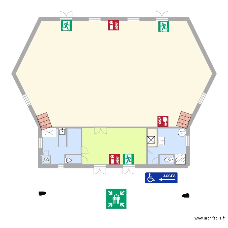 BBR. Plan de 9 pièces et 128 m2