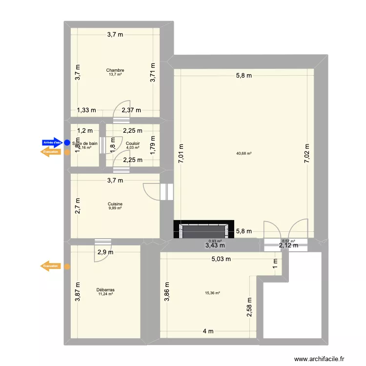 Ferme à venir. Plan de 11 et 98 m² Ferme à venir. Plan de 11 et 98 m²