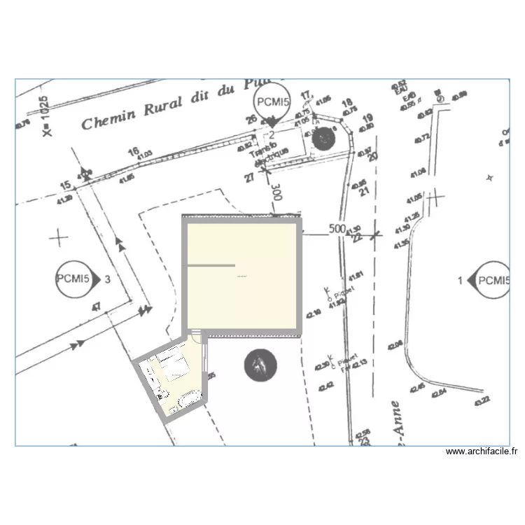 extension rougiers (avec bureau). Plan de 