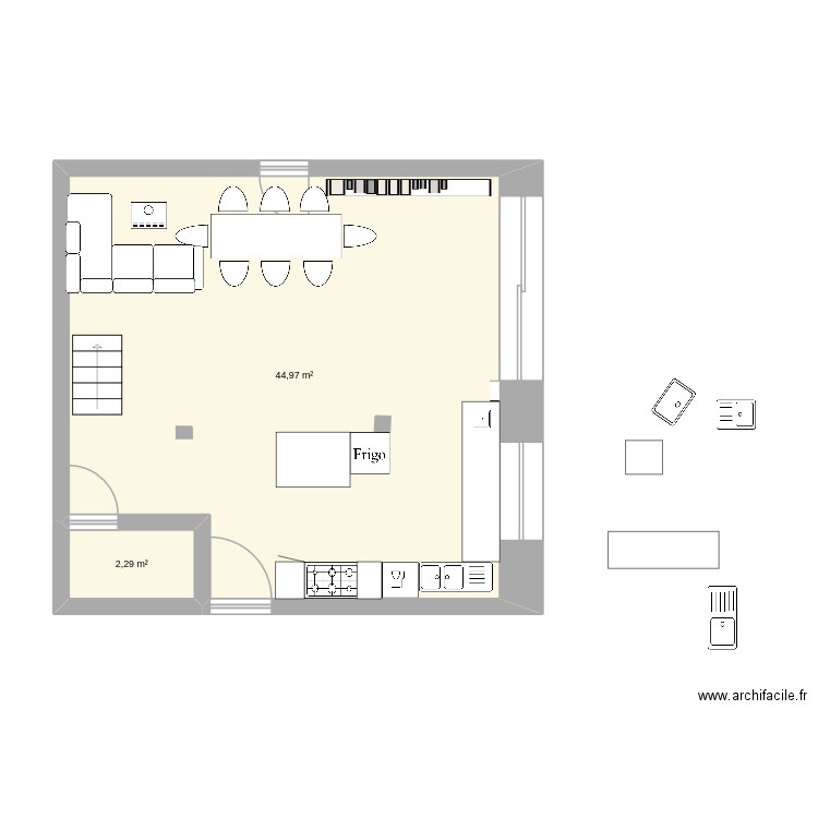 salle co_3_A. Plan de 2 pièces et 47 m2