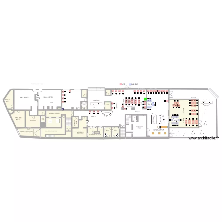 Plan de salle RDC DEBUT JUILLET. Plan de 