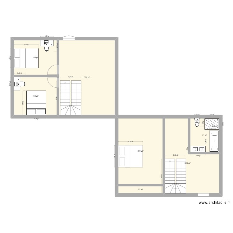 Rallonge. Plan de 0 pièce et 0 m2