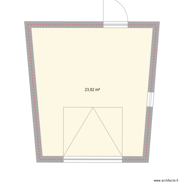 maison micha. Plan de 1 pièce et 24 m2