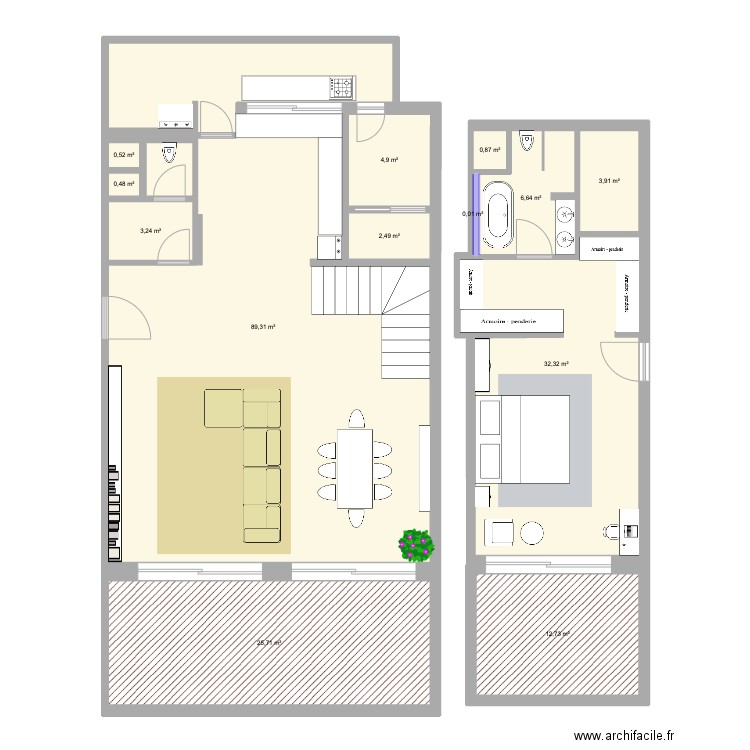 plan ksec prestigia. Plan de 13 pièces et 183 m2