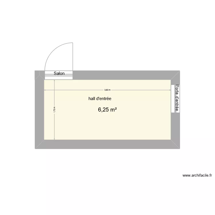 rez-de-chaussée entrée hall d'entrée. Plan de 1 et 6 m² rez-de-chaussée entrée hall d'entrée. Plan de 1 et 6 m²