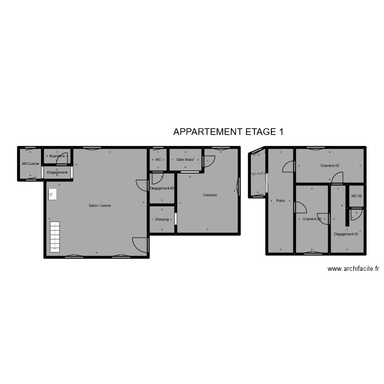 bregardis pb 3. Plan de 15 pièces et 83 m2