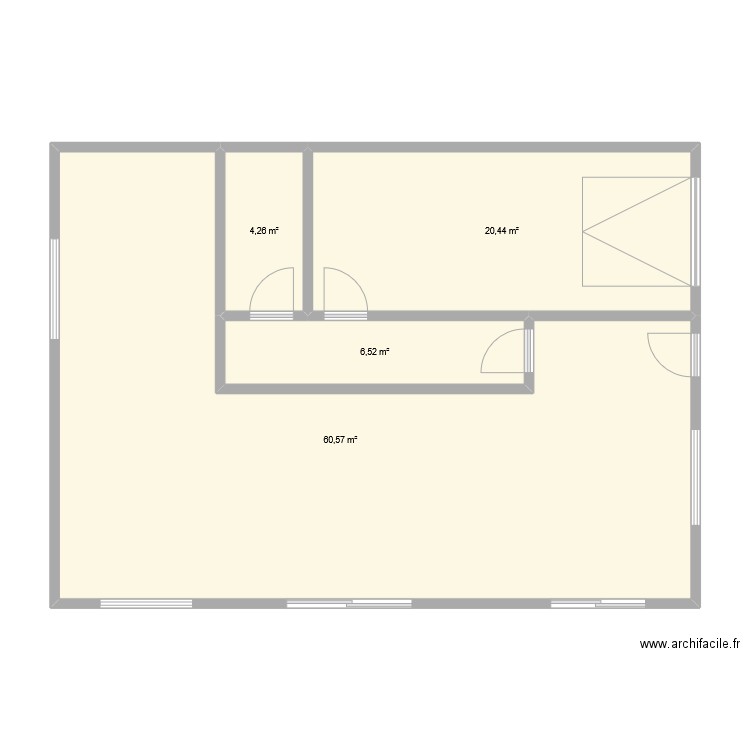 plan1. Plan de 4 pièces et 92 m2