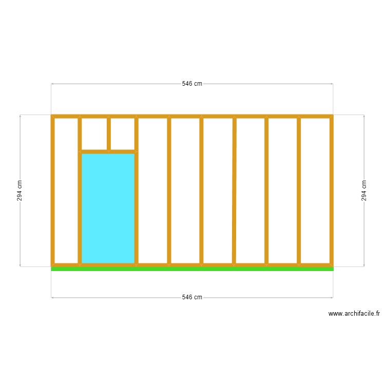 façade 3  arrière . Plan de 10 pièces et 14 m2