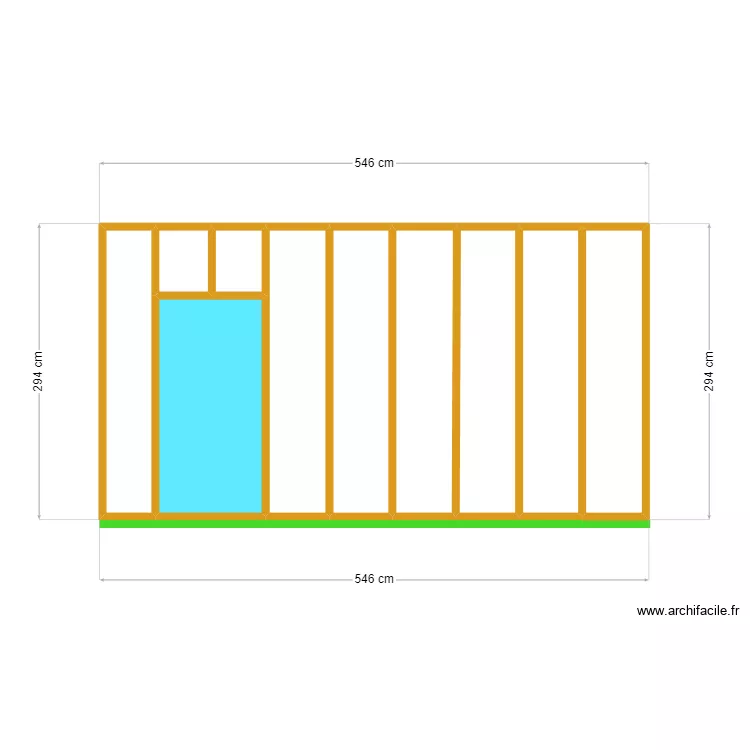 fa&ccedil;ade 3  arri&egrave;re . Plan de 
