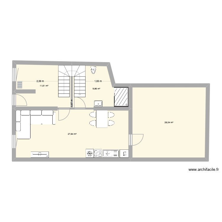 RDC Studio Patou. Plan de 0 pièce et 0 m2