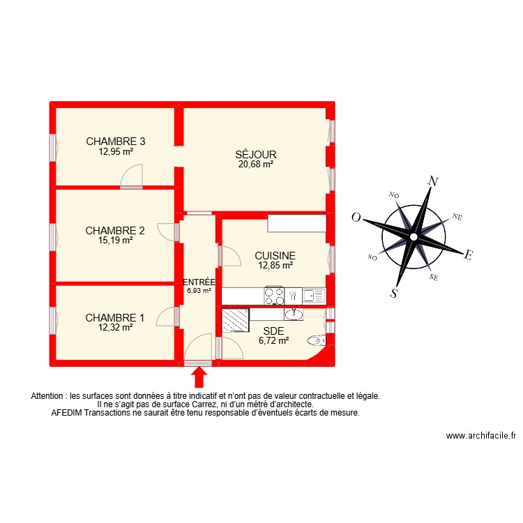 BI 29769. Plan de 12 pièces et 112 m2