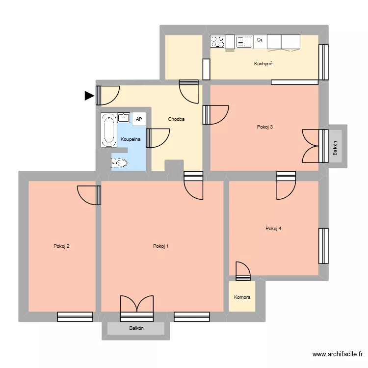 Jana Wericha 444, byt 10. Plan de 17  et 230 m²