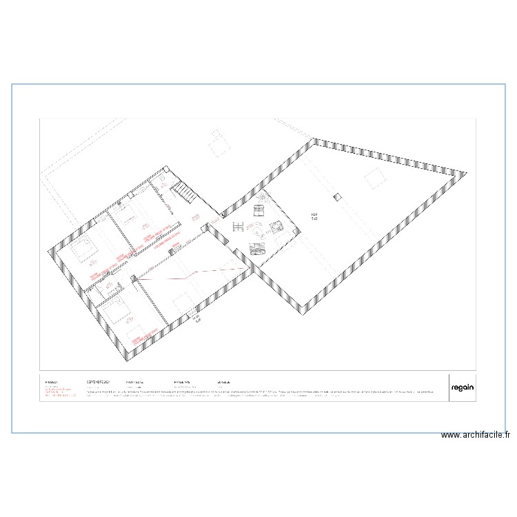 Plan implantation chauffage Etage grange. Plan de 0 pièce et 0 m2