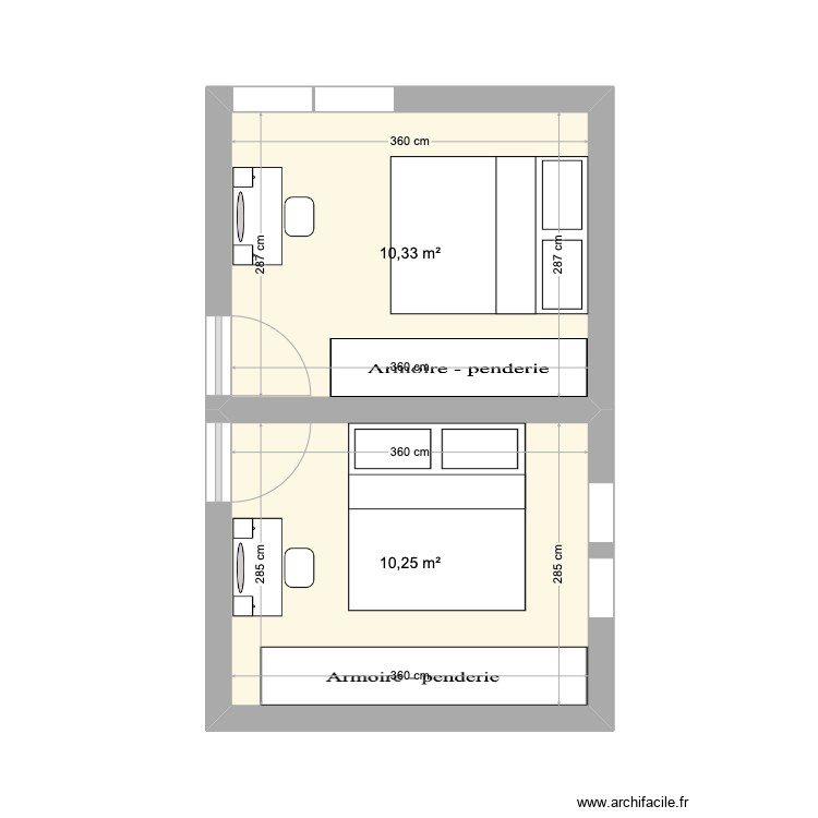 version4 - Plan 2 pièces 21 m2 dessiné par salmamed