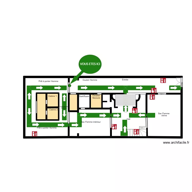 PLAN D'EVACUATION REZ. Plan de 