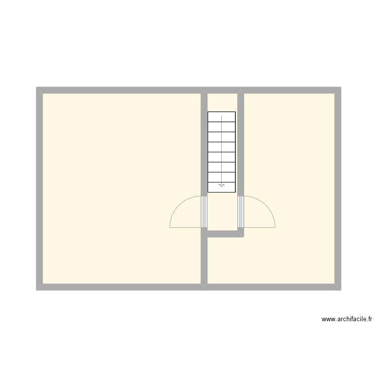 Bossuit. Plan de 2 pièces et 35 m2