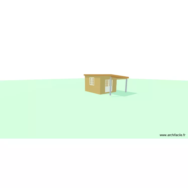 abris mod&egrave;le 1. Plan de 1  et 13 m²