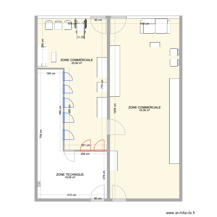 SQ BAYONNE 2025. Plan de 3 pièces et 86 m2