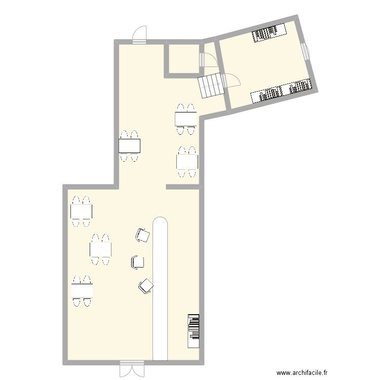 TABAC LE PETIT LOUVRE. Plan de 3 pièces et 136 m2