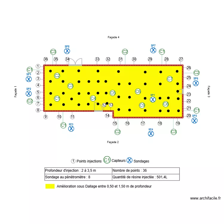 PERROT. Plan de 1 et 35 m² PERROT. Plan de 1 et 35 m²