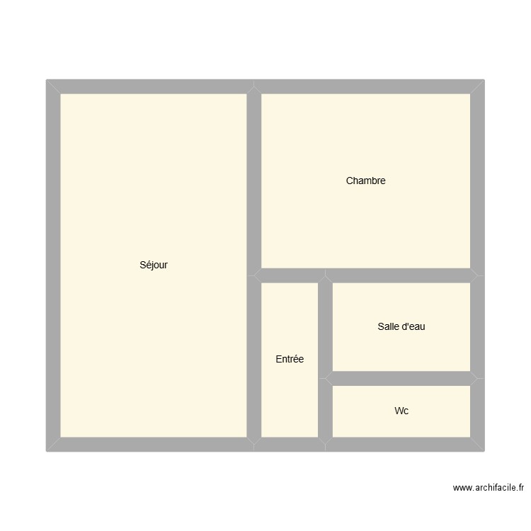 350602562. Plan de 5 pièces et 46 m2