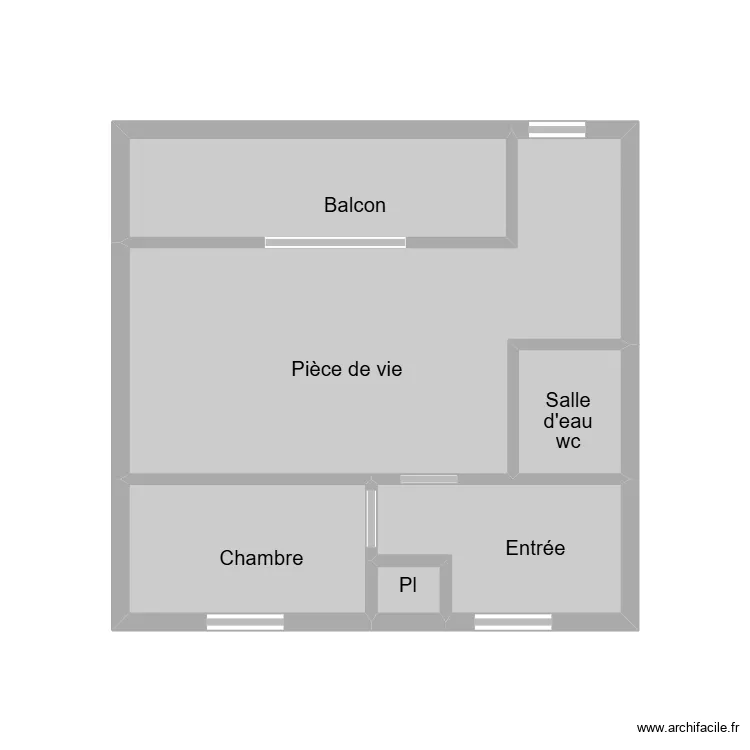 Heurtebis amiante. Plan de 6  et 15 m²