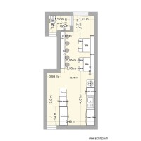 Comptoir à pates plan de masse
