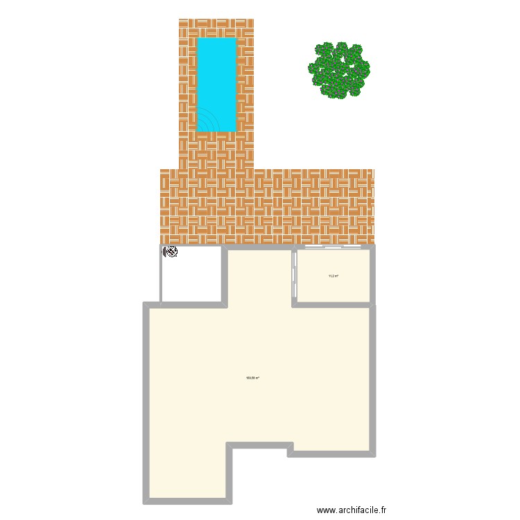 jamie villa. Plan de 2 pièces et 121 m2