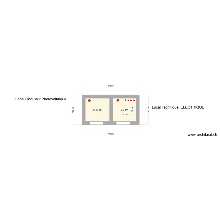 Local électrique. Plan de 0 pièce et 0 m2