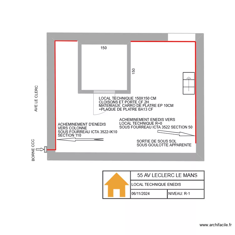 LOCAL ENEDIS. Plan de 