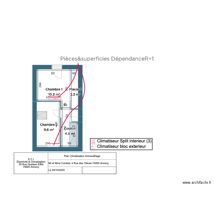 Combet Climatisation Annexe. Plan de 0 pièce et 0 m2