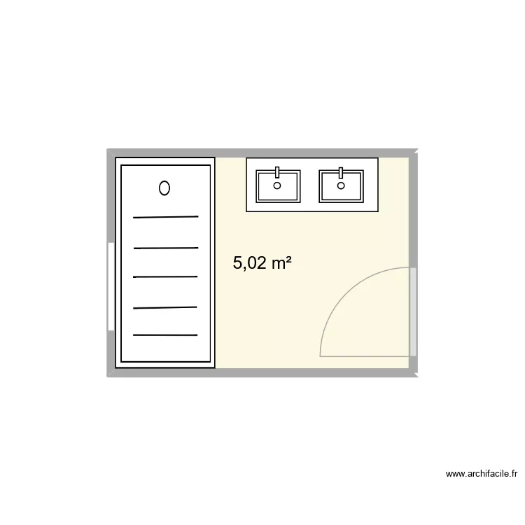 sdb gregoire tyrosse. Plan de 1 et 5 m² sdb gregoire tyrosse. Plan de 1 et 5 m²