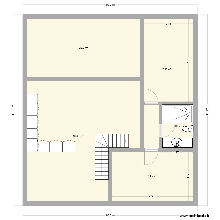 maison 3 mares 2025. Plan de 10 pièces et 209 m2