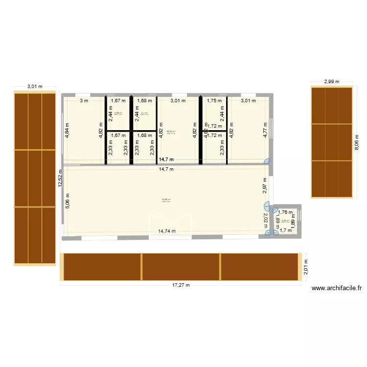 bunker am&eacute;nag&eacute; en habitation. Plan de 