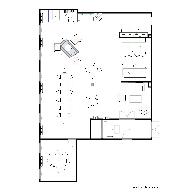 Forward Open Space Amenagement 2. Plan de 6 pièces et 164 m2
